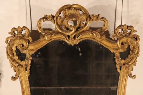 French provencal giltwood mirror - Mirrors, Trumeau Style Louis XV