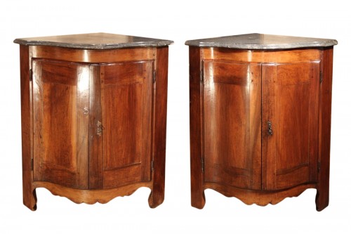 Pair of low 18th century “encoignures”