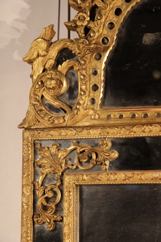 Mirrors, Trumeau  - French 18thC carved giltwood mirror