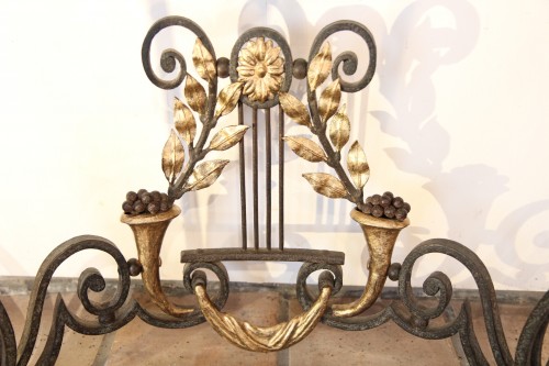 A late 18th century wrougth iron Console - 