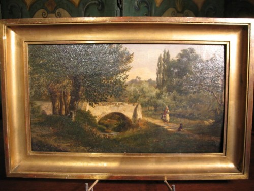 Tableaux et dessins Tableaux XIXe siècle - Paysage animé -  Louis Aimé JAPY (1840-1916)