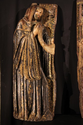 16thC Pair of Saints Abbots,. Spain - Sculpture Style 