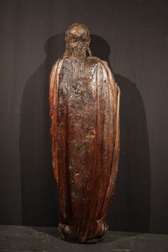 Late 15th C statue of a Holy Woman. Burgundian-Flemish work.  - 