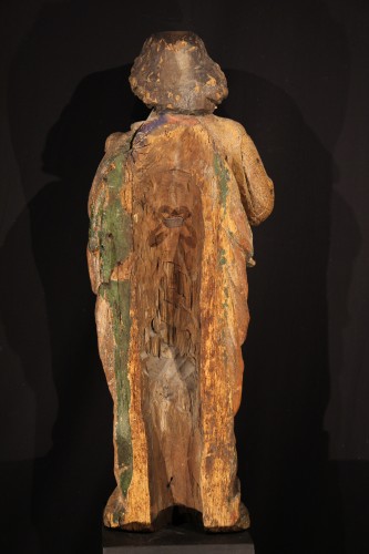 Middle of 16thC. St John the Baptist in Oak wood with traces of polychromy - 