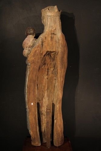 11th to 15th century - 14thC Virgin and Child. Important sculpture in polychrome wood. From France