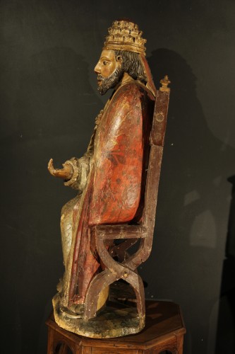  - Saint Peter as Supreme Pontiff. Late 16th C statue from Northern France.