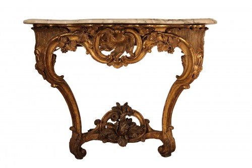 18th C Louis XV console in gilt wood from Provence