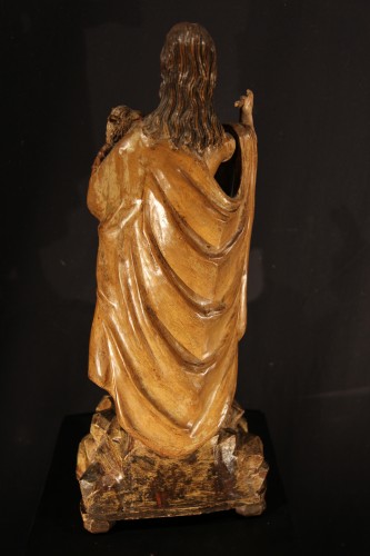 18th century - 18thC Spanish School. St John the Baptist. Sculpture in walnut wood.