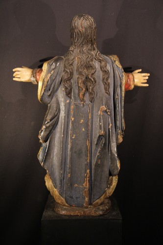 18thC Virgin of the Assumption. Polychrome and gilt wood. Brazilian baroque - 