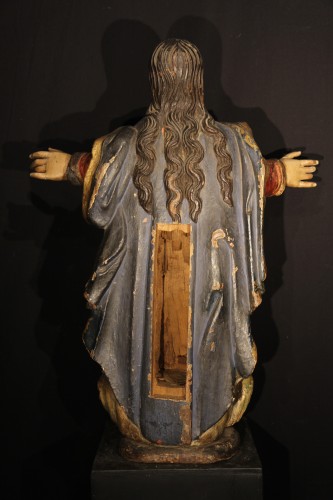 XVIIIe siècle - Vierge de l’Assomption en bois polychromé et doré - Baroque brésilien du XVIIIe siècle