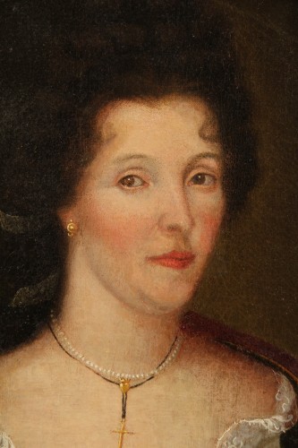 18th C French school, Half-length portrait of a lady - 