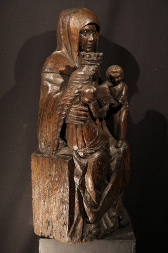 Sainte Anne Trinitaire - Pays Bas ou Allemagne du Nord fin du XVe siècle - Chatelan Antiquités