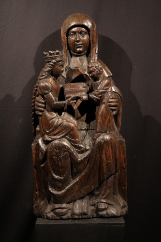 Virgin and Child with St Anne - Netherlands or Northen German Late 15th century - 