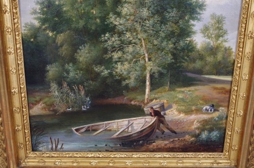 Antiquités - H.Thayer - Jeune homme à la barque