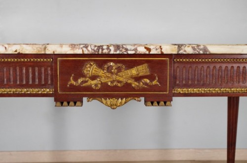 XIXe siècle - Table de milieu signée L.Rosnay