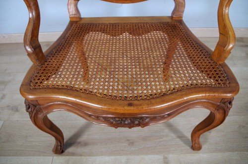 Fauteuil époque Louis XV estampillé Nogaret - Louis XV