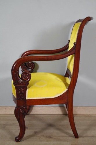 XIXe siècle - Important ensemble de mobilier de salon en acajou d'époque Restauration