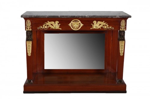 A mahogamy &quot;Retour d&#039;Egypte&quot; console table