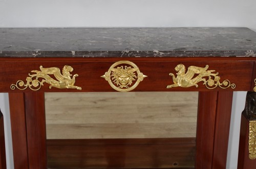 19th century - A mahogamy &quot;Retour d&#039;Egypte&quot; console table