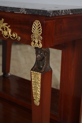 Antiquités - A mahogamy &quot;Retour d&#039;Egypte&quot; console table