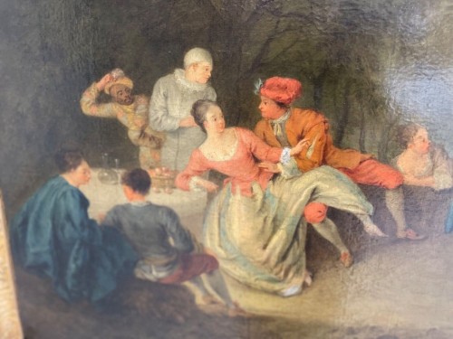 XVIIIe siècle - Fête galante, éciole française du 18e siècle