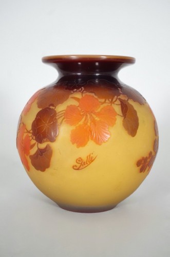 Emile Gallé - Vase aux capucines - Art nouveau