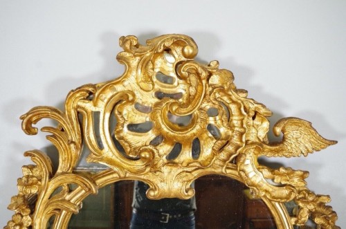 Large. Régence gilded wood mirror - 