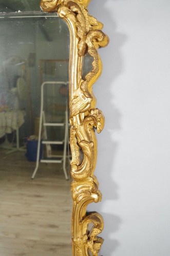 Large. Régence gilded wood mirror - French Regence