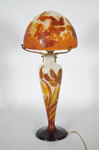 Emile Gallé - Lampe aux papillons - Luminaires Style Art nouveau