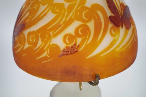 Art nouveau - Emile Gallé - Lampe aux papillons