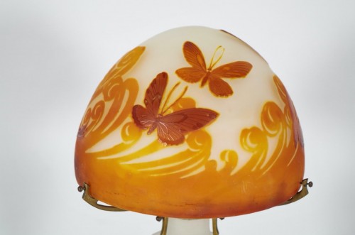 Antiquités - Emile Gallé - Butterfly lamp