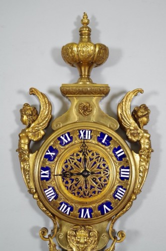 Cartel d'applique Napoléon III en bronze doré - Horlogerie Style 