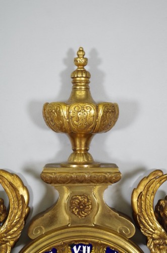 Horlogerie Cartel - Cartel d'applique Napoléon III en bronze doré