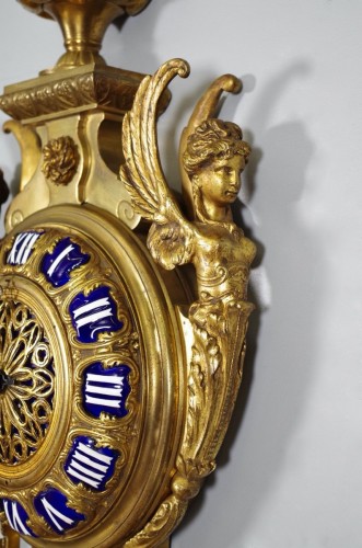 Antiquités - Cartel d'applique Napoléon III en bronze doré