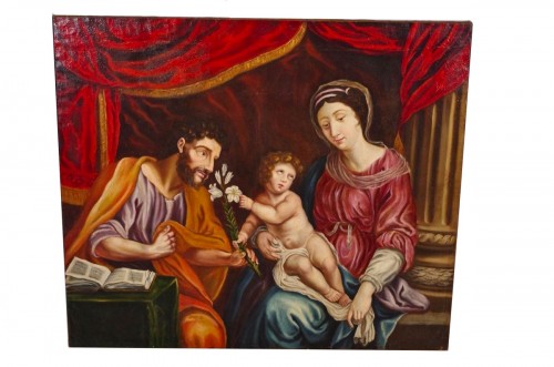 La Sainte Famille : tableau époque Louis XIII