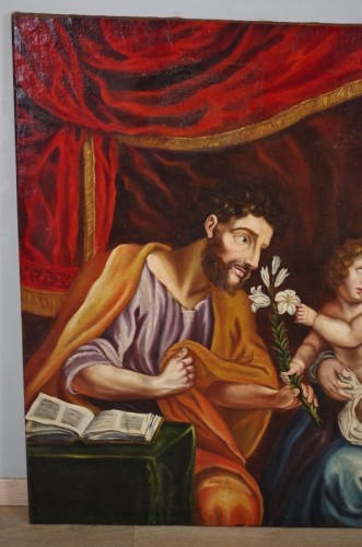 Tableaux et dessins Tableaux XVIIe siècle - La Sainte Famille, Ecole française du XVIIe siècle