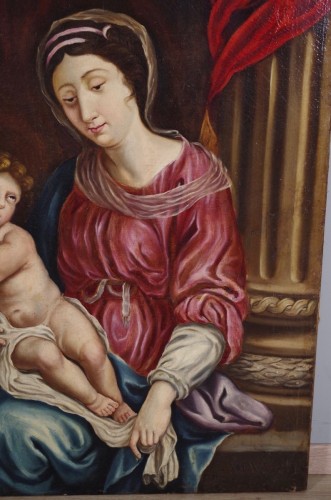 La Sainte Famille : tableau époque Louis XIII - 