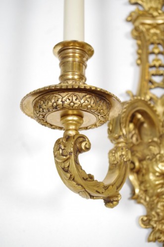 Henri Vian - Pair of ormolu sconces circa 1880 - Napoléon III