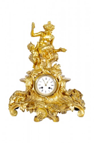 Pendule Napoléon III en bronze doré