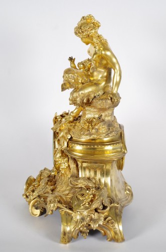 Napoléon III - Pendule Napoléon III en bronze doré