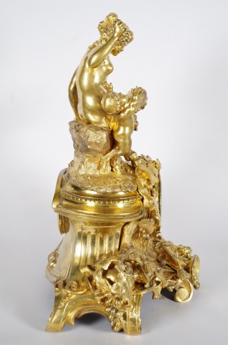 Antiquités - Pendule Napoléon III en bronze doré