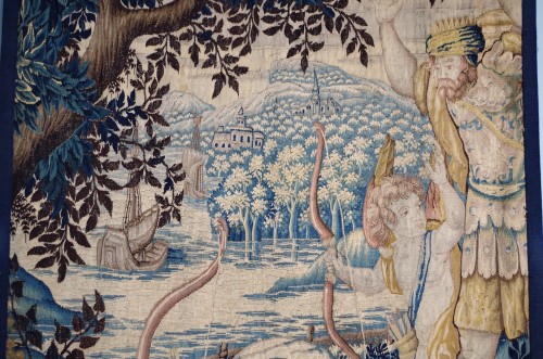 Noyade de Britomartis, tapisserie des Flandres du XVIIe siècle - Antiquités Saint Jean