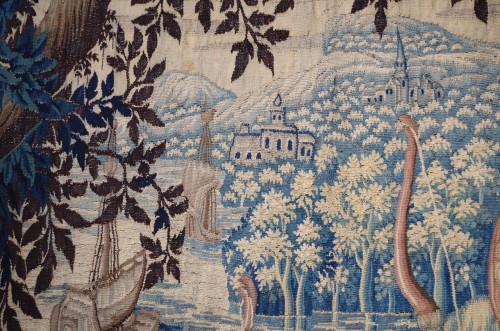 XVIIe siècle - Noyade de Britomartis, tapisserie des Flandres du XVIIe siècle
