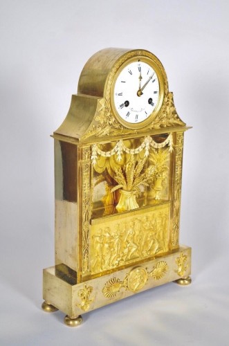 XIXe siècle - Pendule époque Empire - Le couronnement de Cérès