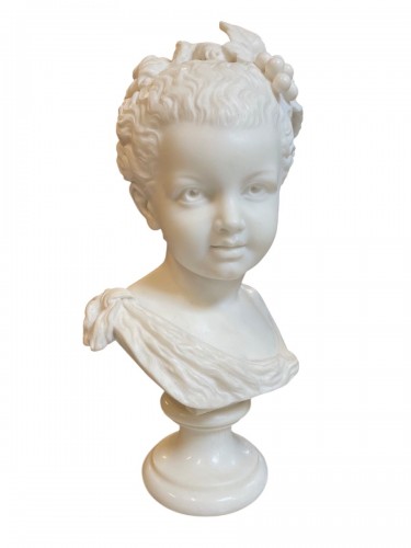 A.G Lanzirotti - Buste de bacchante en marbre