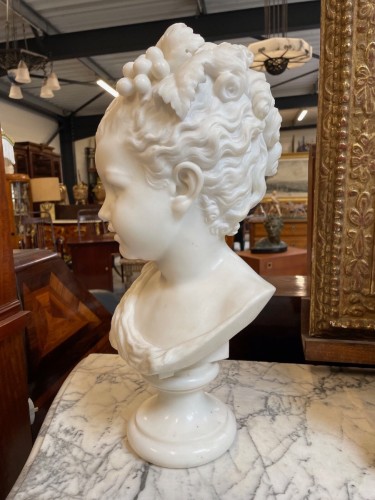 A.G Lanzirotti - Buste de bacchante en marbre - 