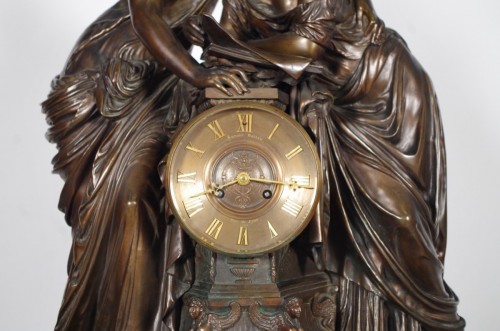 Pendule Napoléon III signée Moreau - Antiquités Saint Jean