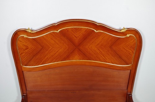 Lit en acajou, citronnier et bronze doré vers 1880 signé Rinck - Mobilier Style Napoléon III