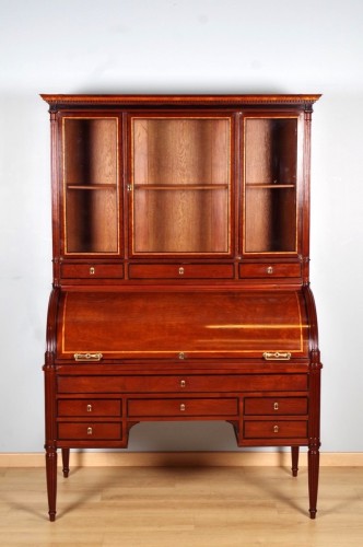 Bureau bibliothèque époque Louis XVI - Mobilier Style Louis XVI