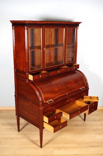 Antiquités - Bureau bibliothèque époque Louis XVI